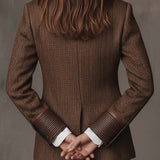 Gisèle | Blazer com Apliques de Chevron Impresso para Mulher