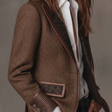 Gisèle | Blazer com Apliques de Chevron Impresso para Mulher