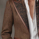 Gisèle | Blazer com Apliques de Chevron Impresso para Mulher