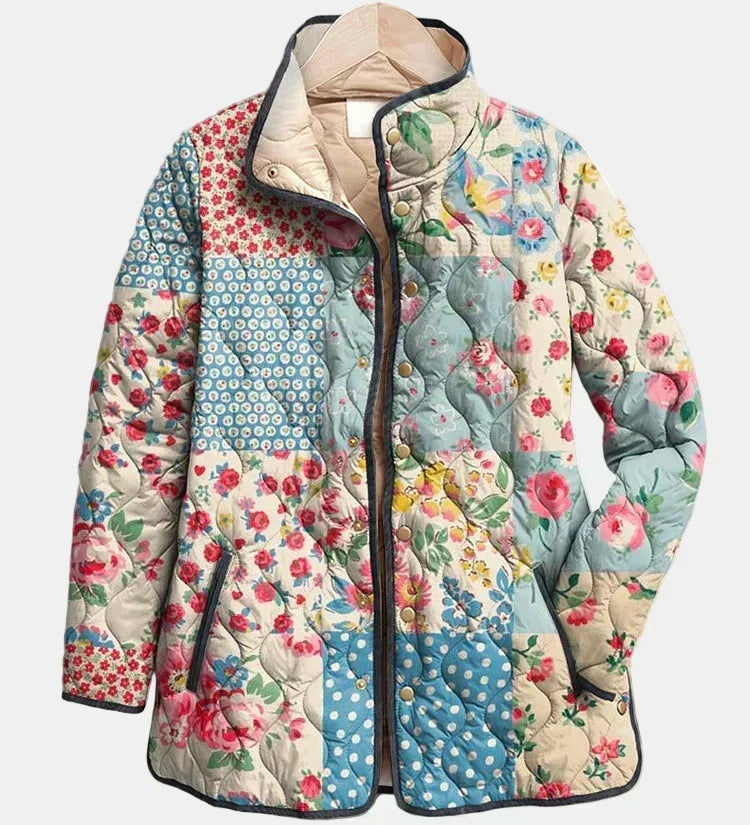 Casaco Acolchoado Patchwork Floral Chloé
