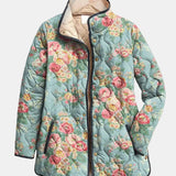 Casaco acolchoado Rosas Aqua