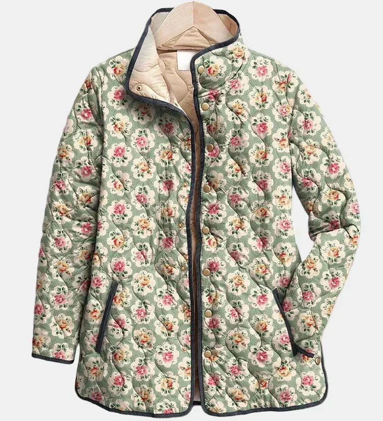 Casaco Acolchoado Tecido Floral Amélie