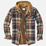 Alain – Casaco xadrez com patchwork para homem