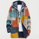 Diana - Cardigan com blocos de cores geométricos