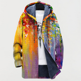 Matilde - Cardigan com arte abstrata