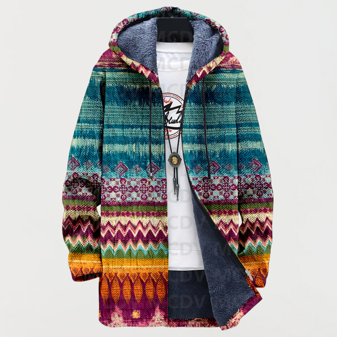 Leonor - Cardigan com padrão étnico