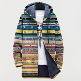 Madalena - Cardigan com padrão tribal ondulado