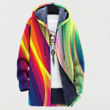 Lara - Cardigan com riscas de arco-íris