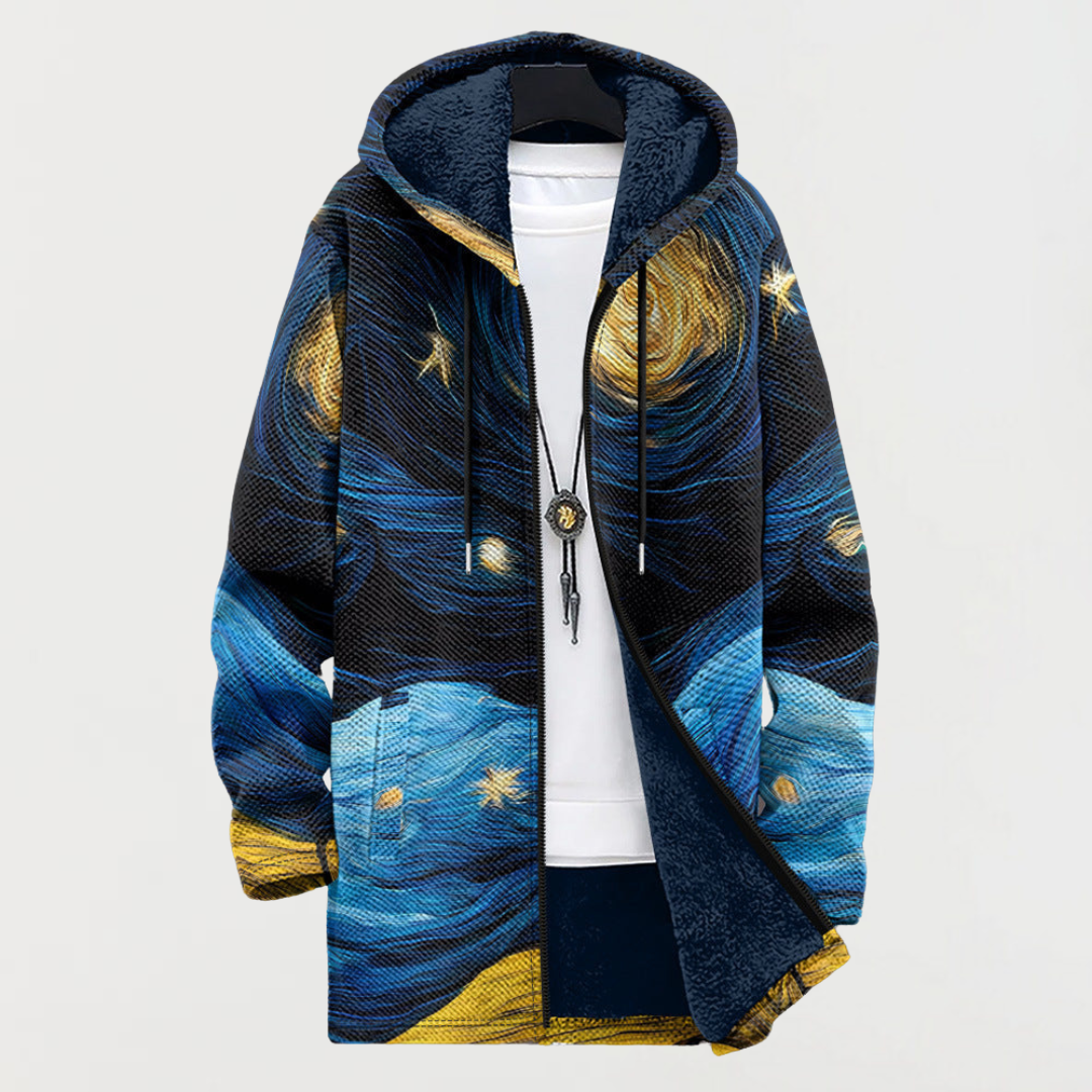 Filipa - Cardigan com padrão de céu estrelado