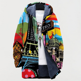 Bárbara - Cardigan com padrão urbano