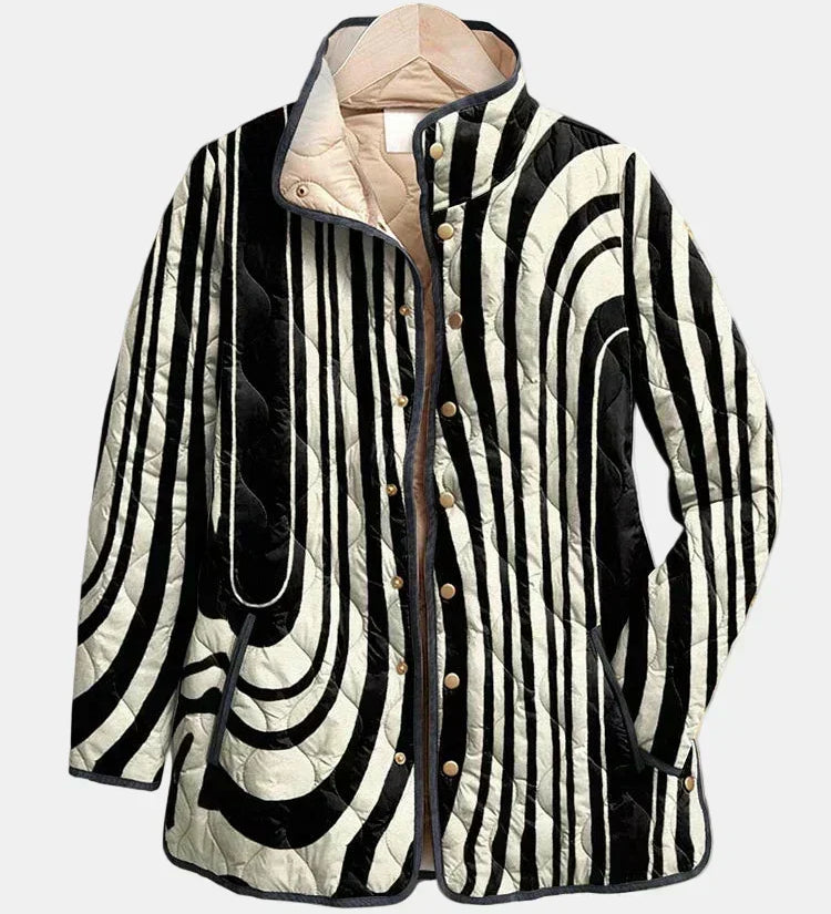 Casaco Acolchoado Gráfico Zebra Sylvie