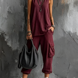 Valentina | Soepelvallende casual set met zakken