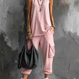 Valentina | Soepelvallende casual set met zakken
