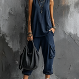 Valentina | Soepelvallende casual set met zakken