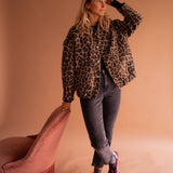 Luna | Casaco da moda com estampa de leopardo