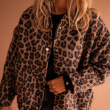Luna | Casaco da moda com estampa de leopardo