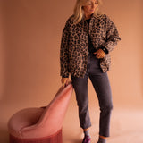 Luna | Casaco da moda com estampa de leopardo