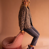 Luna | Casaco da moda com estampa de leopardo