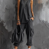 Valentina | Soepelvallende casual set met zakken