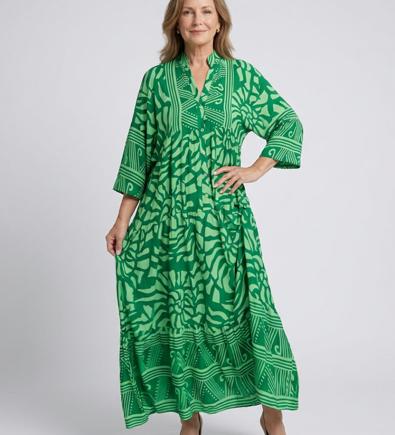 Amandine | Vestido Midi com Botões