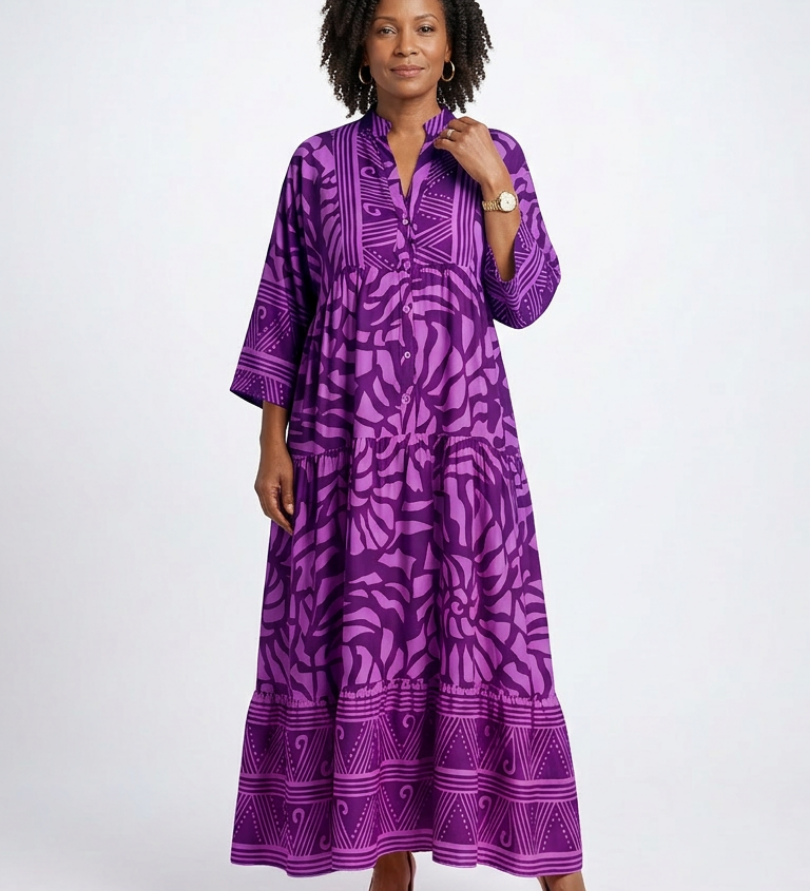 Amandine | Vestido Midi com Botões