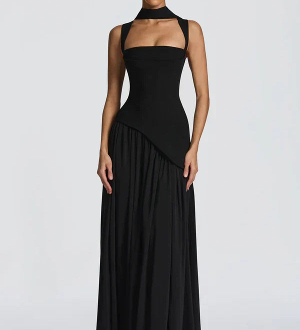 ZAFIRA | Vestido longo efeito laqueado